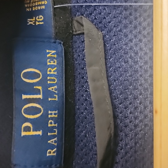 Polo Ralph Lauren Color Block Full Zip Fleece Jacket Navy - Picture 4 of 8